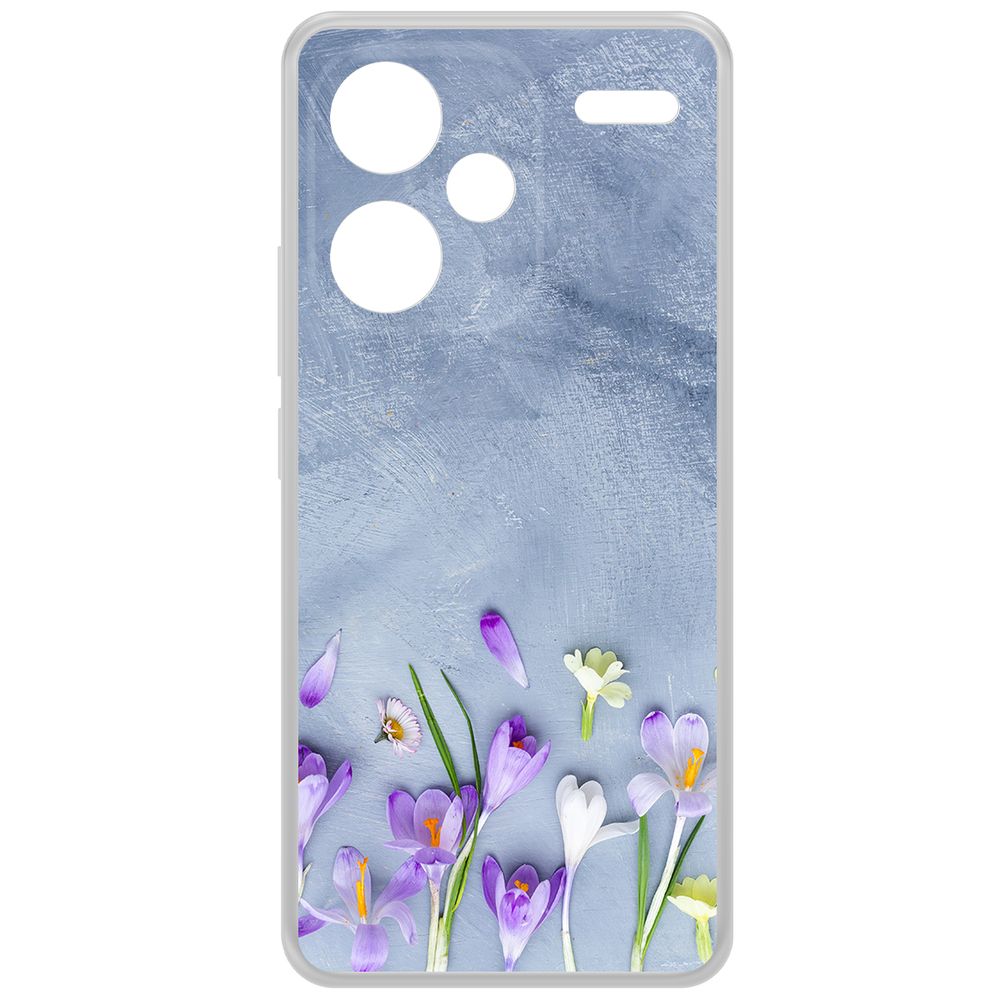 

Чехол-накладка Krutoff Clear Case Цветочное настроение для Xiaomi Redmi Note 13 Pro+ 5G, Прозрачный