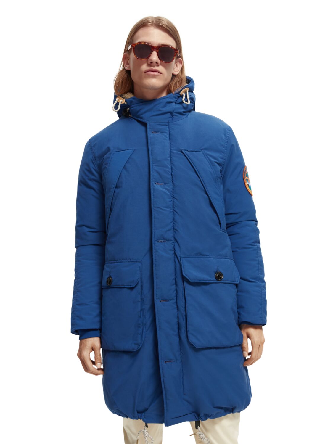 

Парка мужская Scotch & Soda 169114/0155 синяя XL, 169114/0155