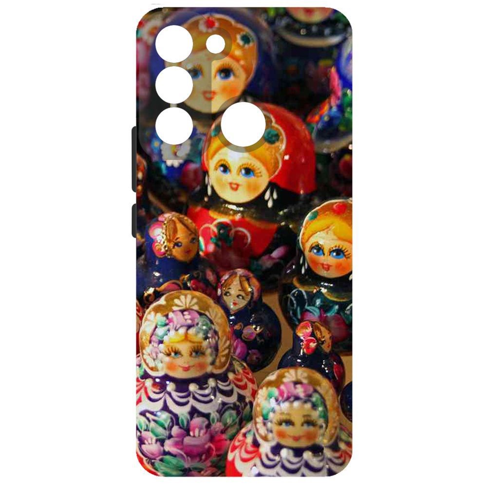 

Чехол-накладка Krutoff Soft Case Матрешка для Tecno POP 5 LTE, Черный