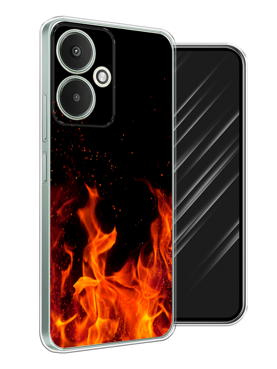 

Чехол Awog на Xiaomi Redmi 13C 5G/Redmi 13R 5G, Poco M6 5G "Все в огне", Оранжевый;черный, 321350-1