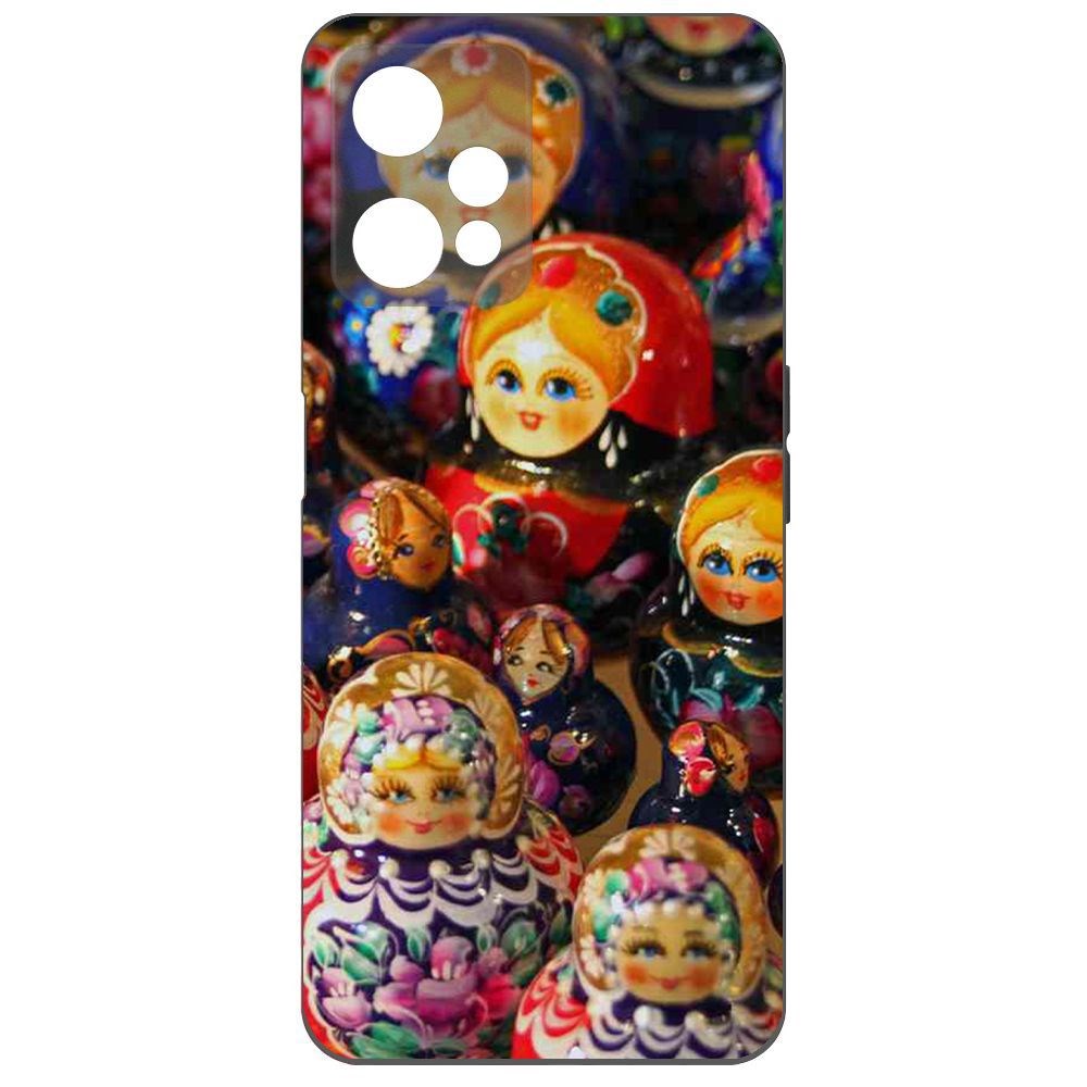 

Чехол-накладка Krutoff Soft Case Матрешка для Realme 9 Pro, Черный