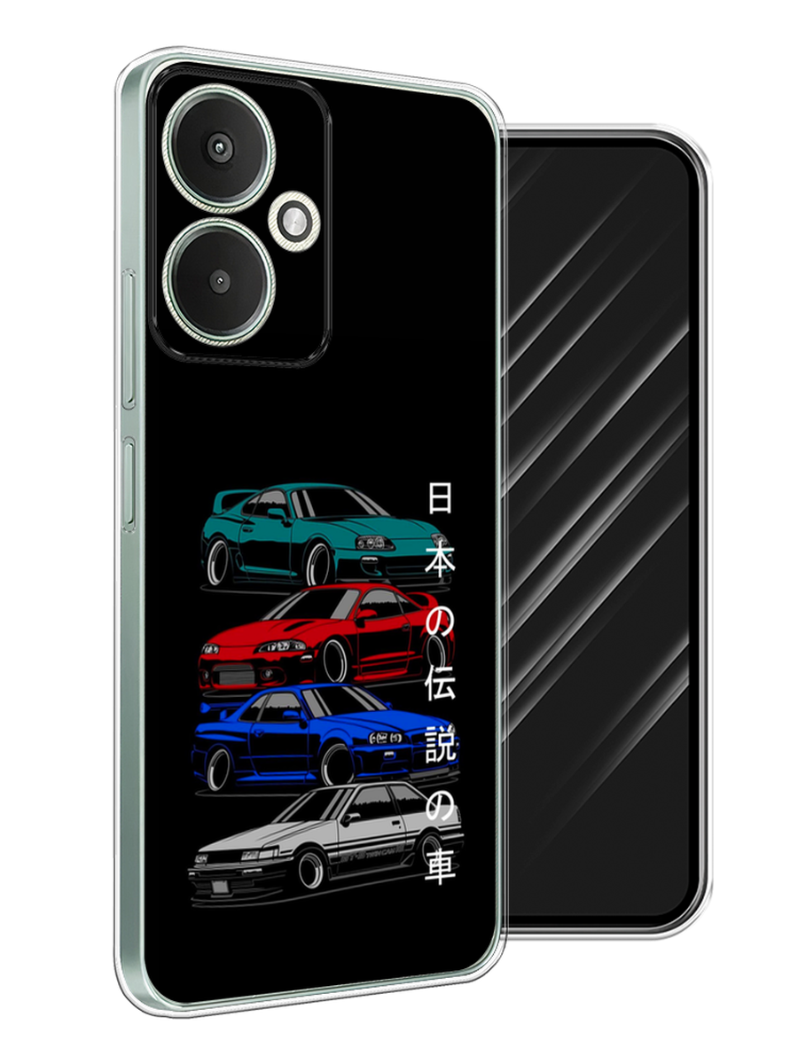 

Чехол Awog на Xiaomi Redmi 13C 5G/Redmi 13R 5G, Poco M6 5G "JDM Legend cars", Зеленый;красный;синий, 321350-1