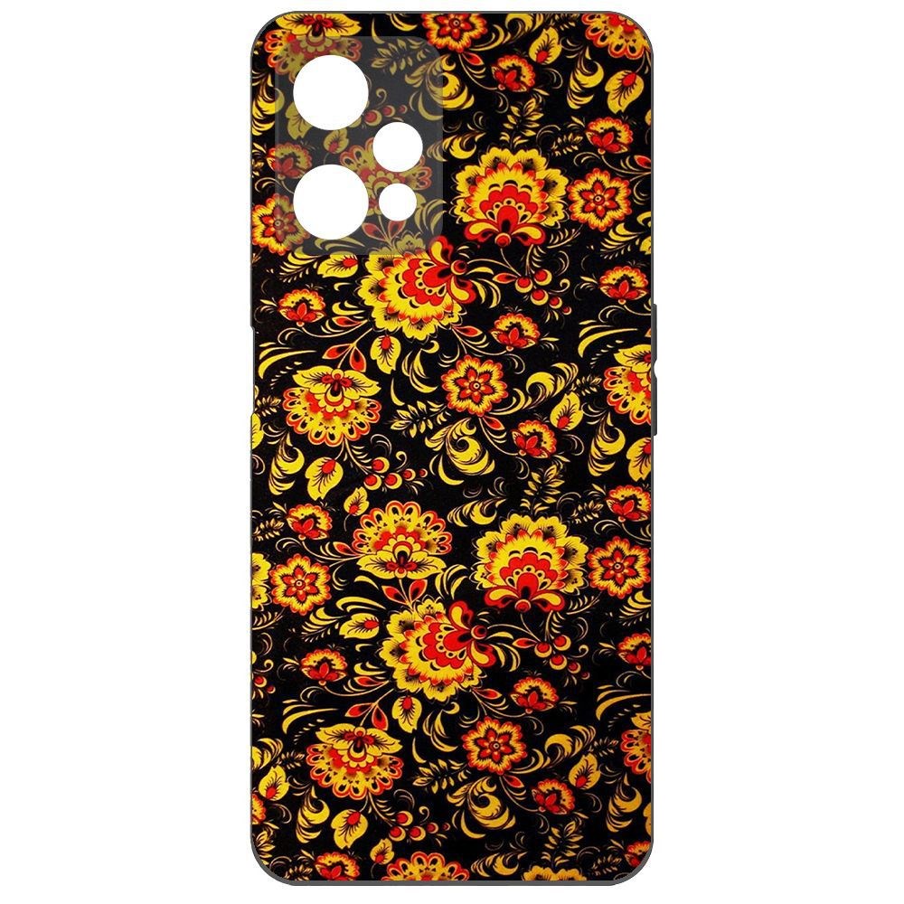 

Чехол-накладка Krutoff Soft Case Хохлома для Realme 9 Pro, Черный