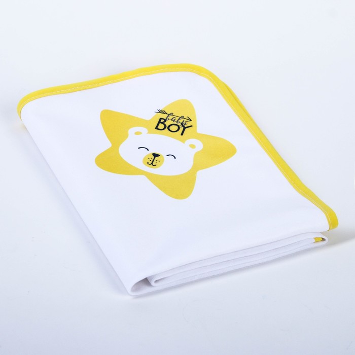 

Пелёнка непромокаемая детская «Мишка Baby Bear», 50x70 см, Желтый