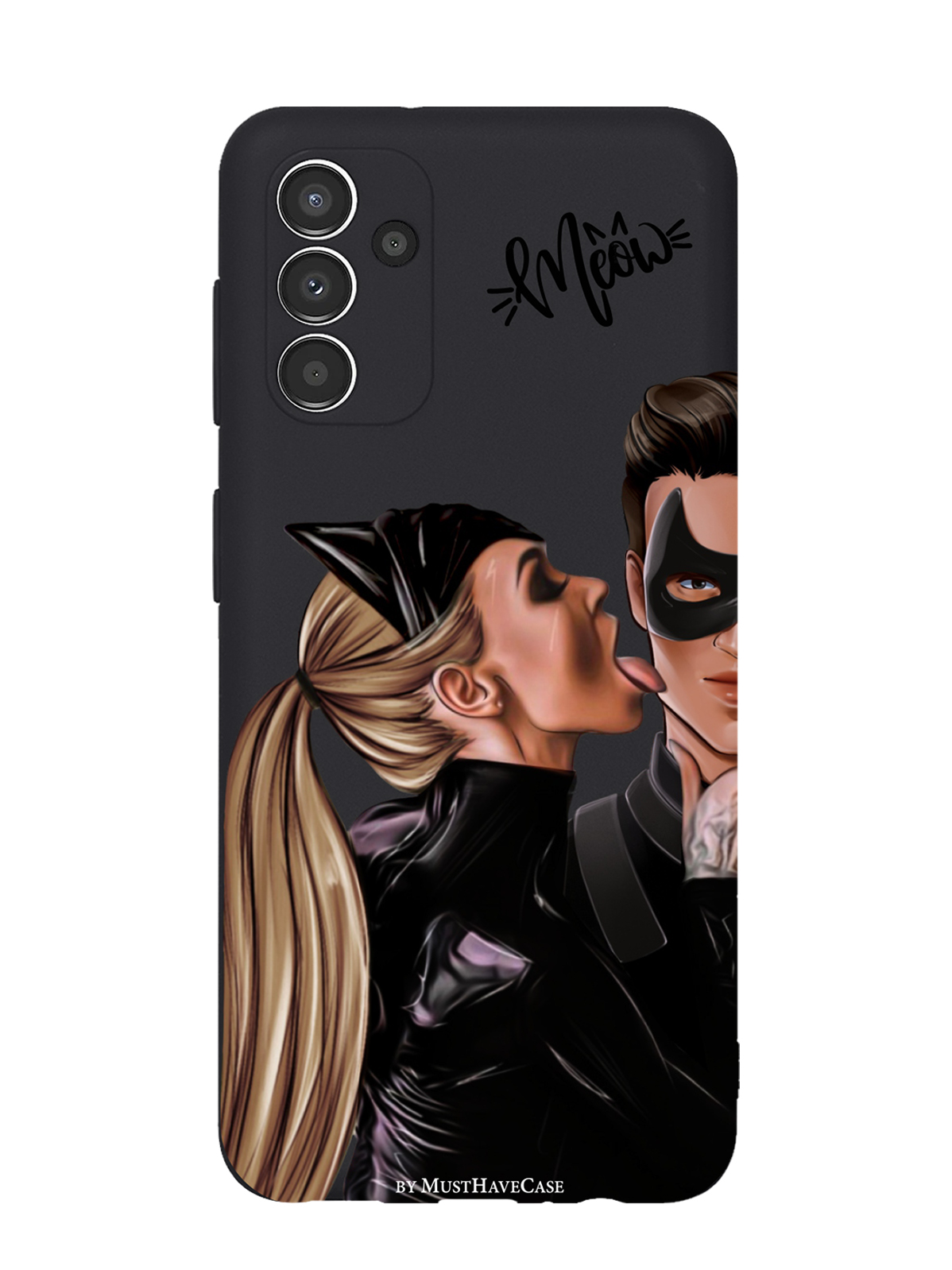 

Черный силиконовый чехол для Samsung Galaxy A13 Кошечка с парнем, Коричневый;черный, Samsung Galaxy A13 Кошечка с парнем