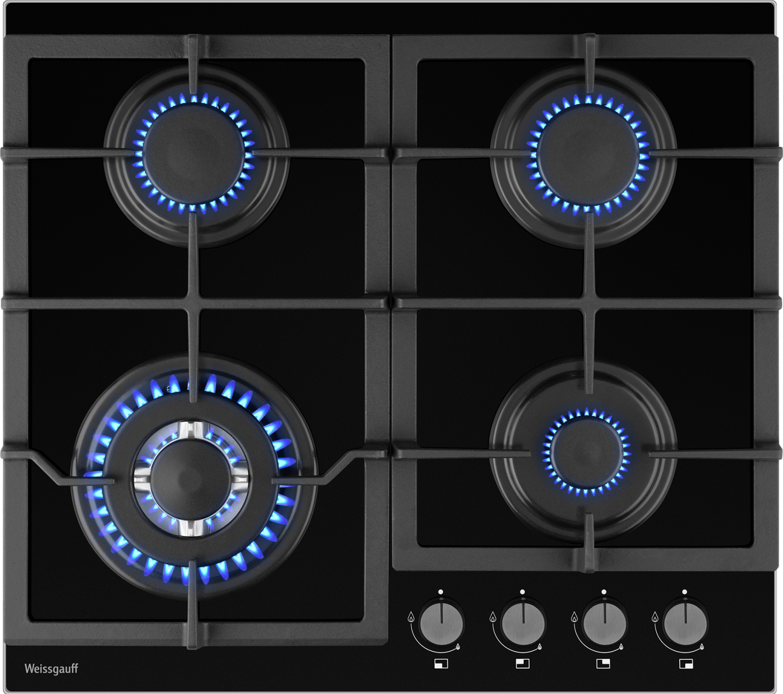 

Встраиваемая варочная панель газовая Weissgauff 641 BGL черный, 641 BGL