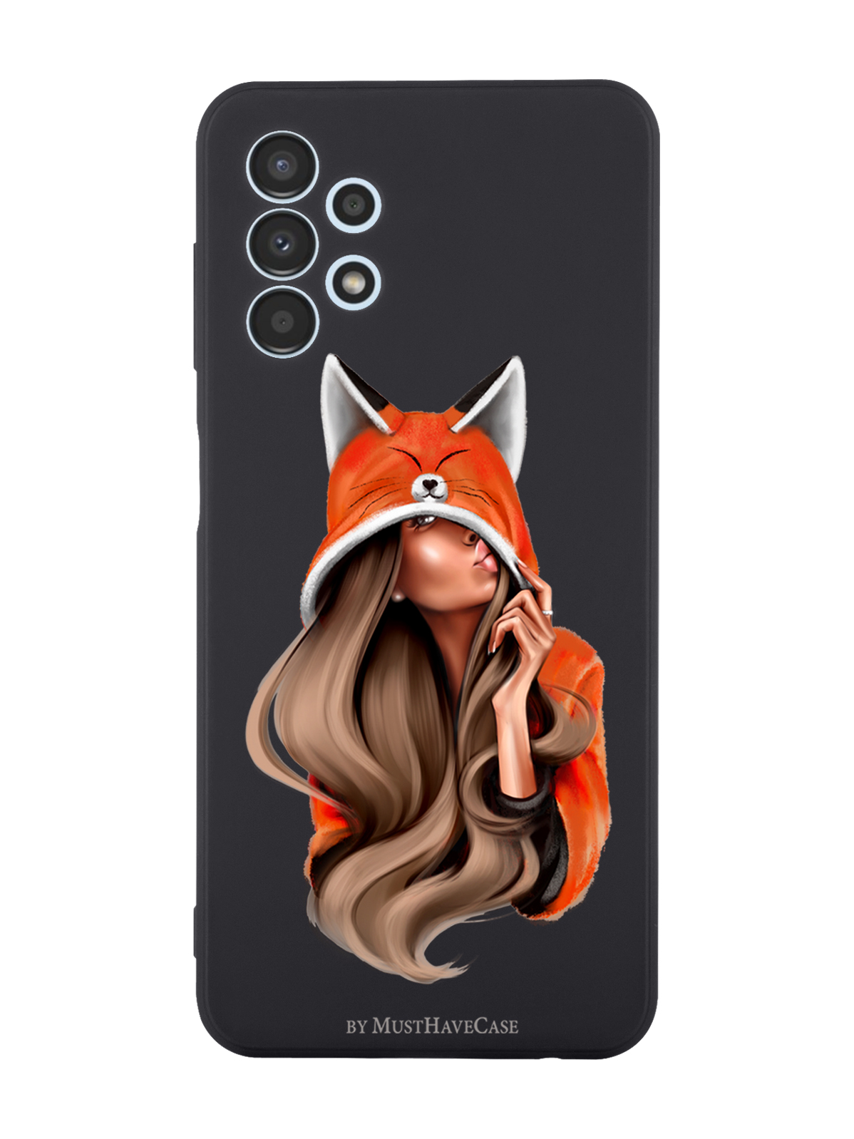 фото Чехол musthavecase для samsung galaxy a13 4g foxy girl/ лисичка черный