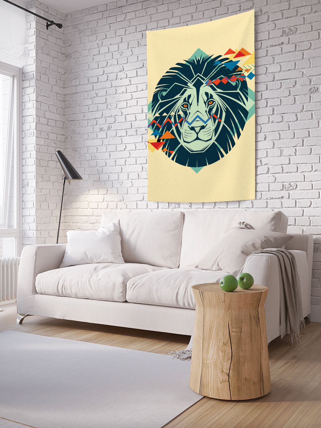 

Вертикальное фотопанно на стену JoyArty Лев в ромбе 150x200 см, Лев в ромбе