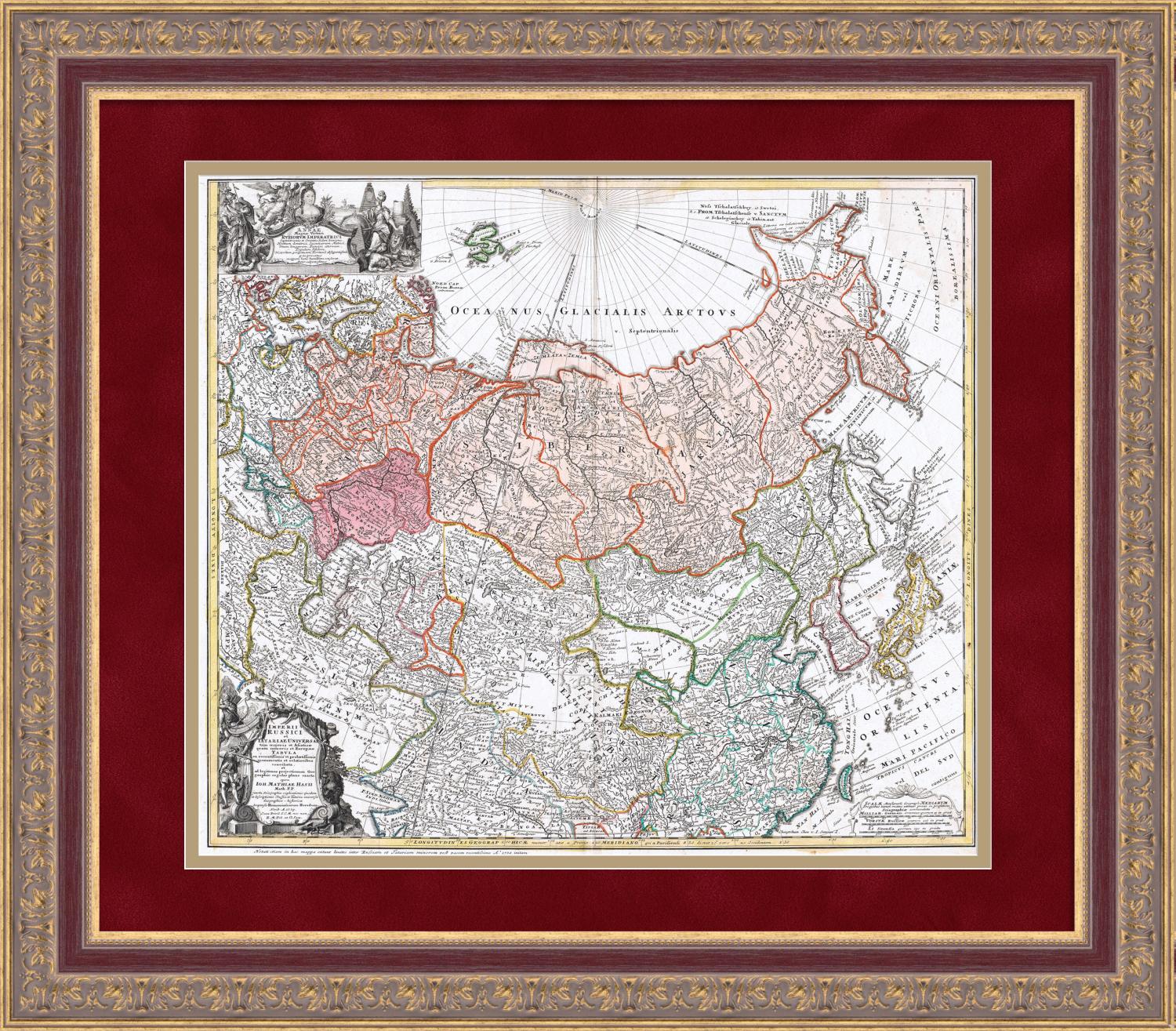 

Российская империя и Тартария Антикварная карта 1739 года, Предмет,36731