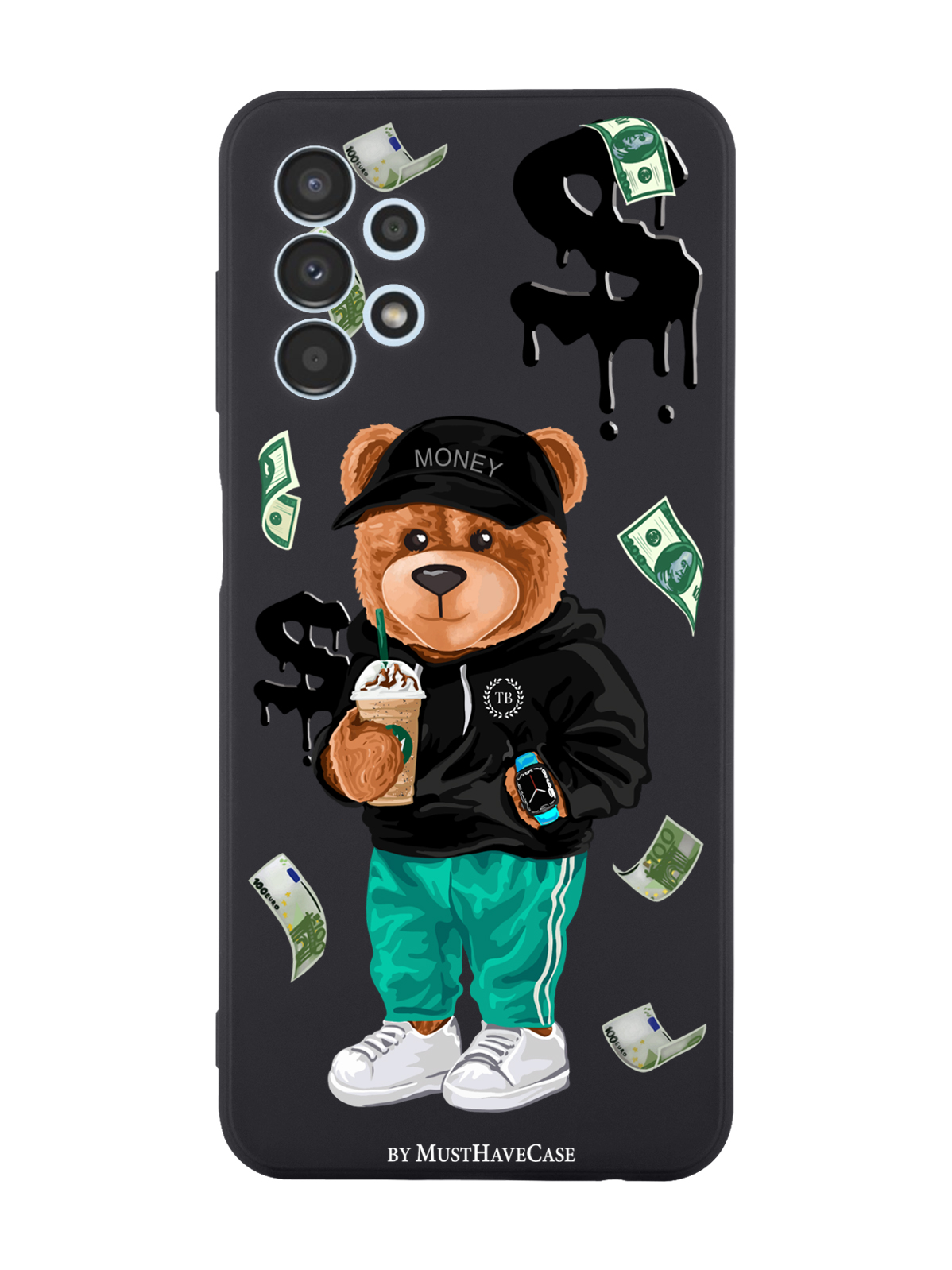 

Чехол MustHaveCase для Samsung Galaxy A13 4G Tony Bear/ Мишка Тони черный, Черный;зеленый;коричневый