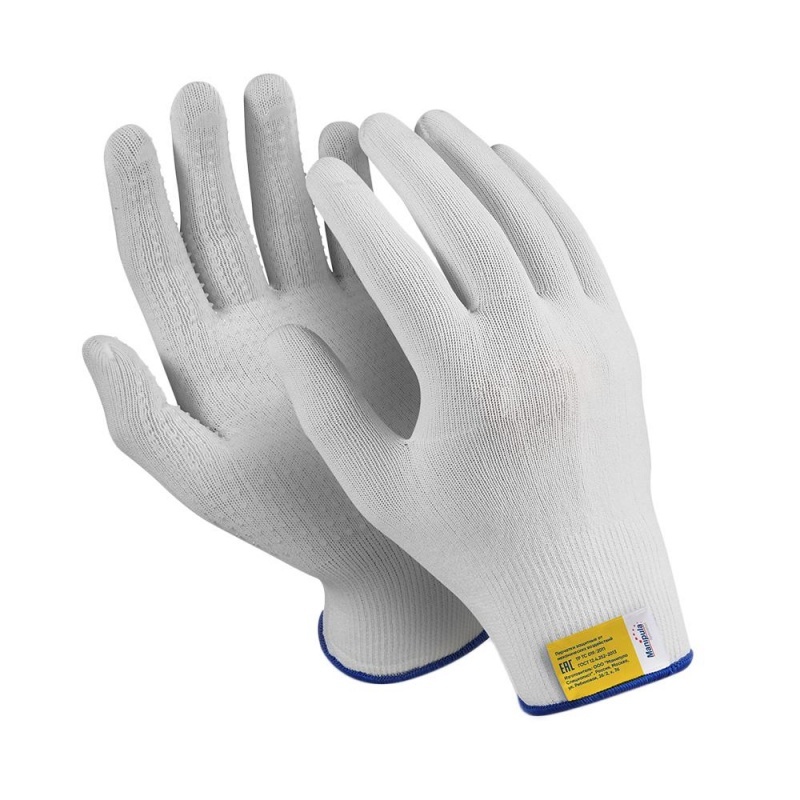 Перчатки Manipula Specialist Микрон защитные, нейлон и ПВХ, размер 10, 10 пар в упаковке