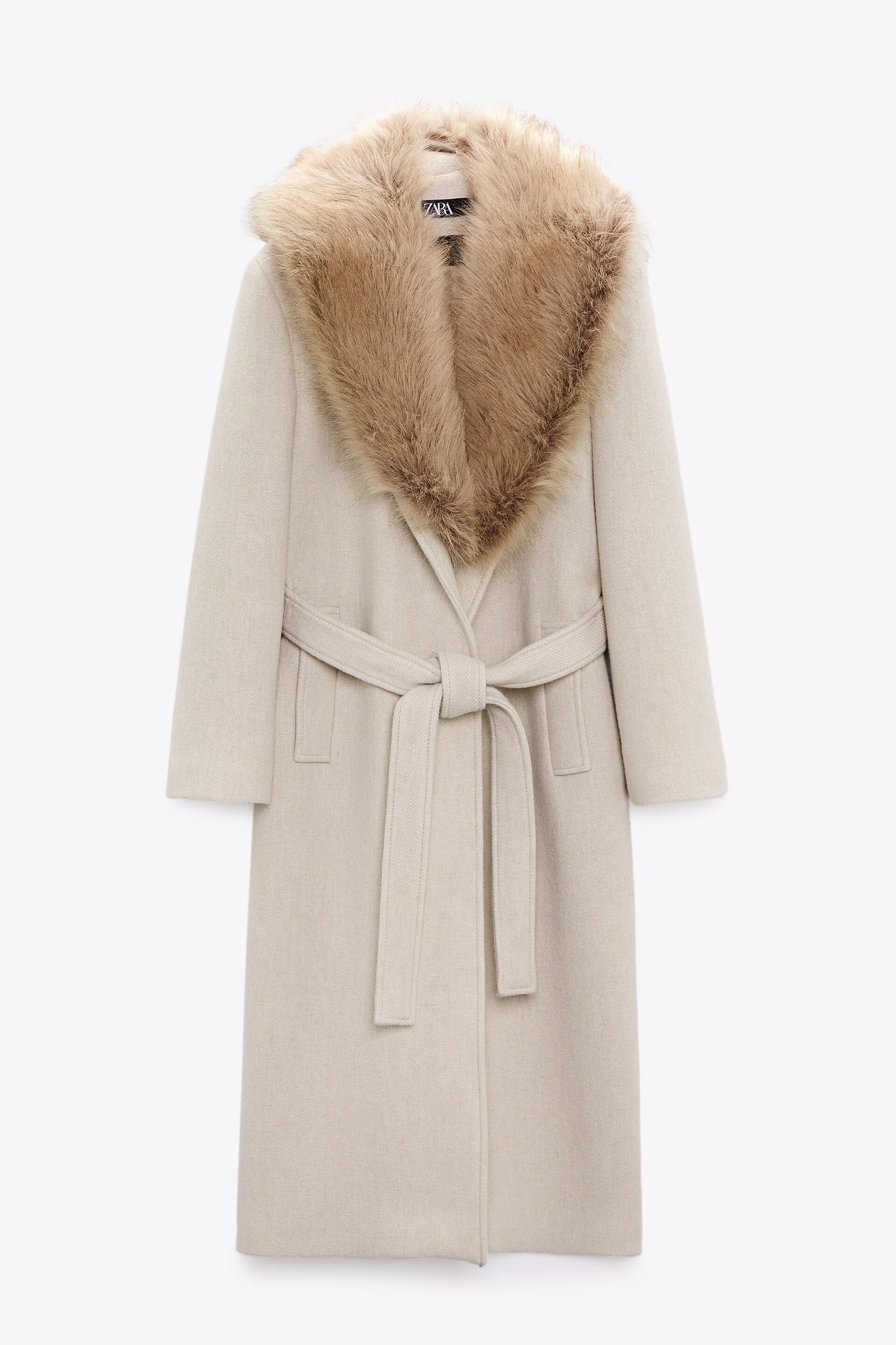 

Пальто женское ZARA 08544751 белое S (доставка из-за рубежа), Белый, 08544751