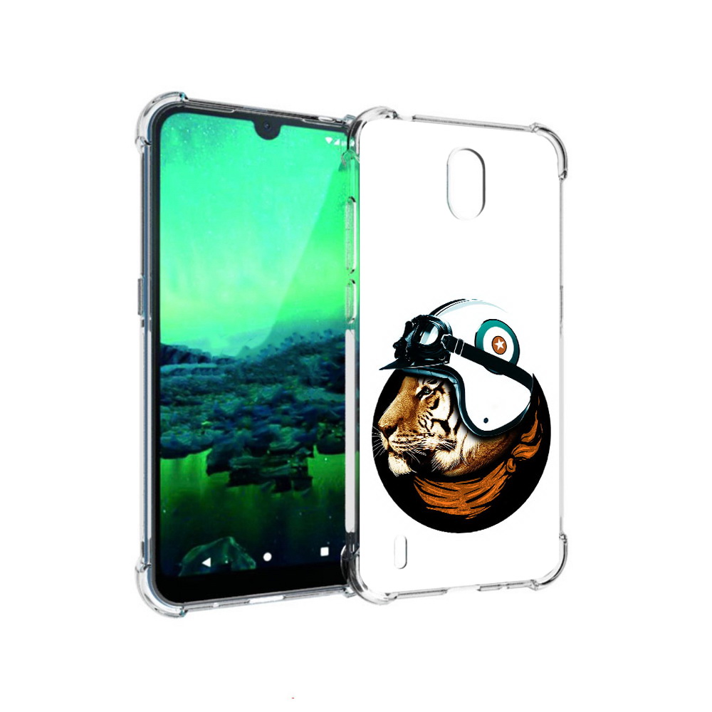 

Чехол MyPads Tocco для Nokia 1.3 Тигр в шлеме (PT227048.104.171), Прозрачный, Tocco