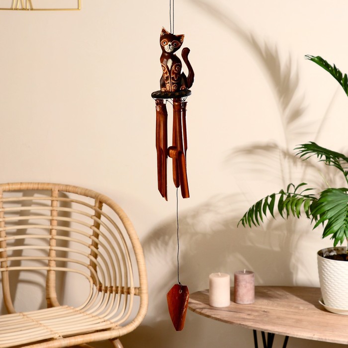 

Музыка ветра "Кошечка" бамбук 30х8х8 см, Indonesian style