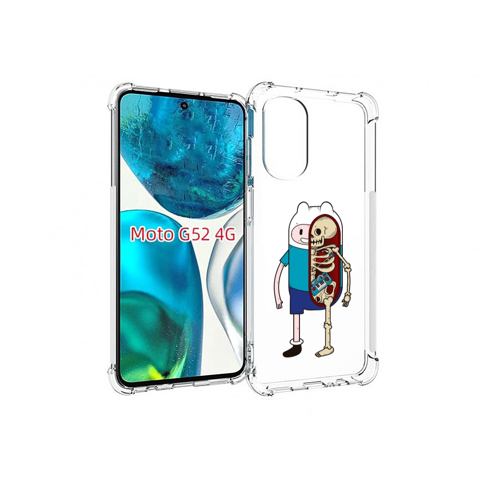 

Чехол MyPads Финн скелет для Motorola Moto G82 / Moto G52, Прозрачный, Tocco