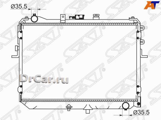 SAT Радиатор MAZDA BONGO SK22 R2\RF 98-03 D