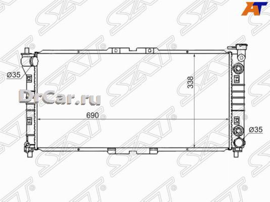 фото Sat радиатор mazda capella/626/cronos/ms-6 1.8/2.0 92-02