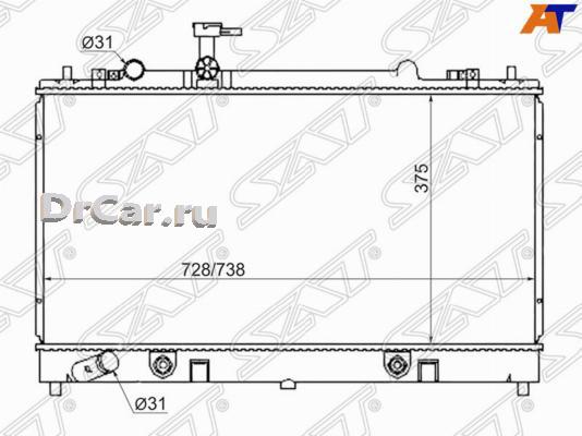 

SAT Радиатор MAZDA 6/ATENZA 2.3 02-05, MZ0005