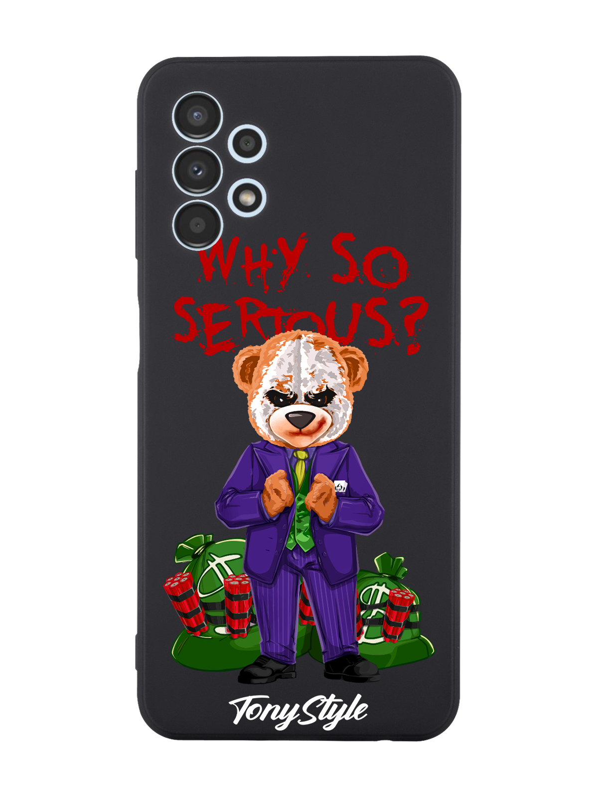 

Чехол Tony Style для Samsung Galaxy A13 4G Tony Style Джокер Joker Why so serious черный, Разноцветный