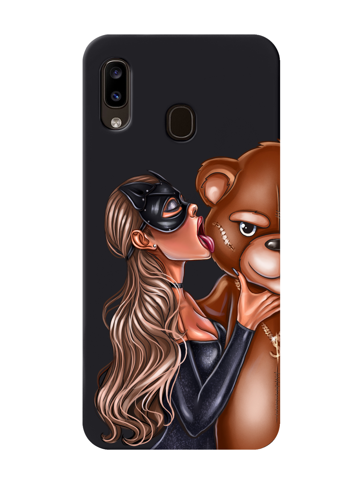 

Чехол MustHaveCase для Samsung Galaxy A30 Кошечка и мишка черный, Черный;коричневый