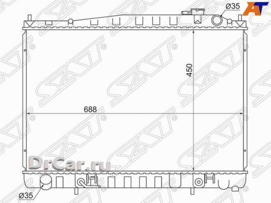 фото Sat радиатор nissan gloria/cedric vq25/30 95-04