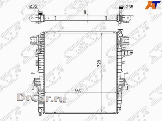 фото Sat радиатор nissan patrol/infiniti qx56 10-