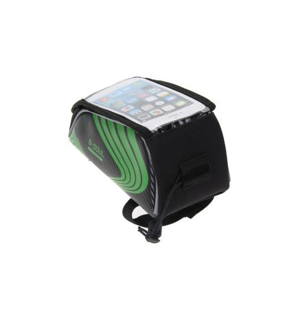 фото Велосипедная сумка на раму под смартфон b-soul, 21х9,5х9,5 см, зелёный