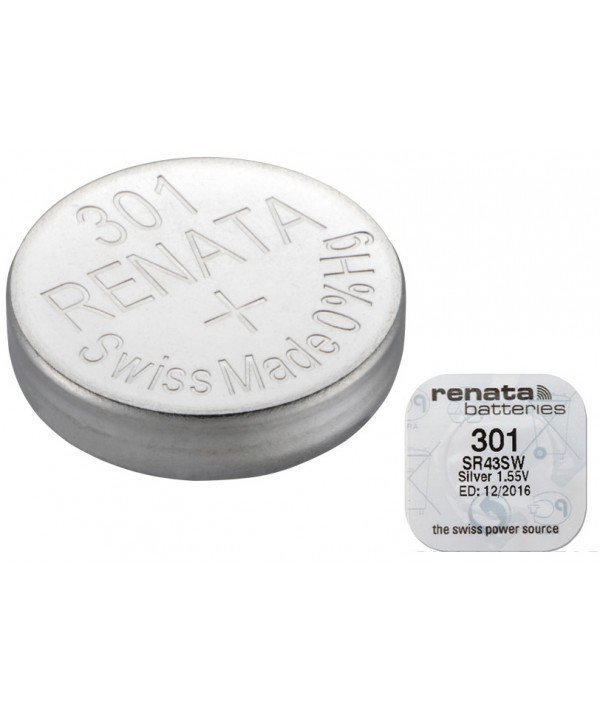 Элемент питания RENATA SR43SW 301 (0%Hg)