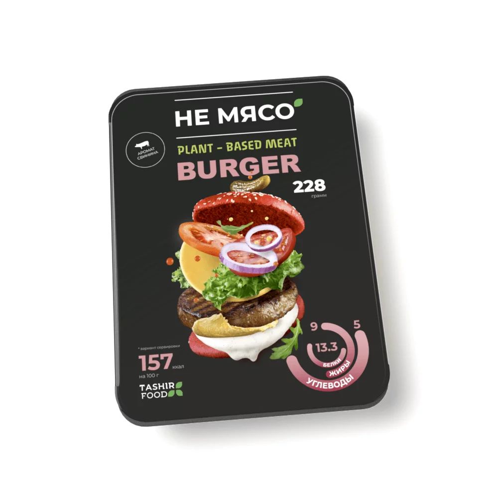 

Бургер из растительного белка Не мясо Plant Meat Burger с ароматом свинины 228 г