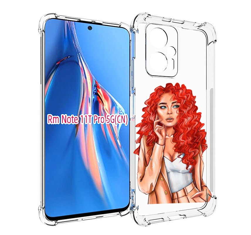 

Чехол MyPads девушка-с-яркими-волосами женский для Xiaomi Redmi Note 11T Pro / 11T Pro ..., Прозрачный, Tocco