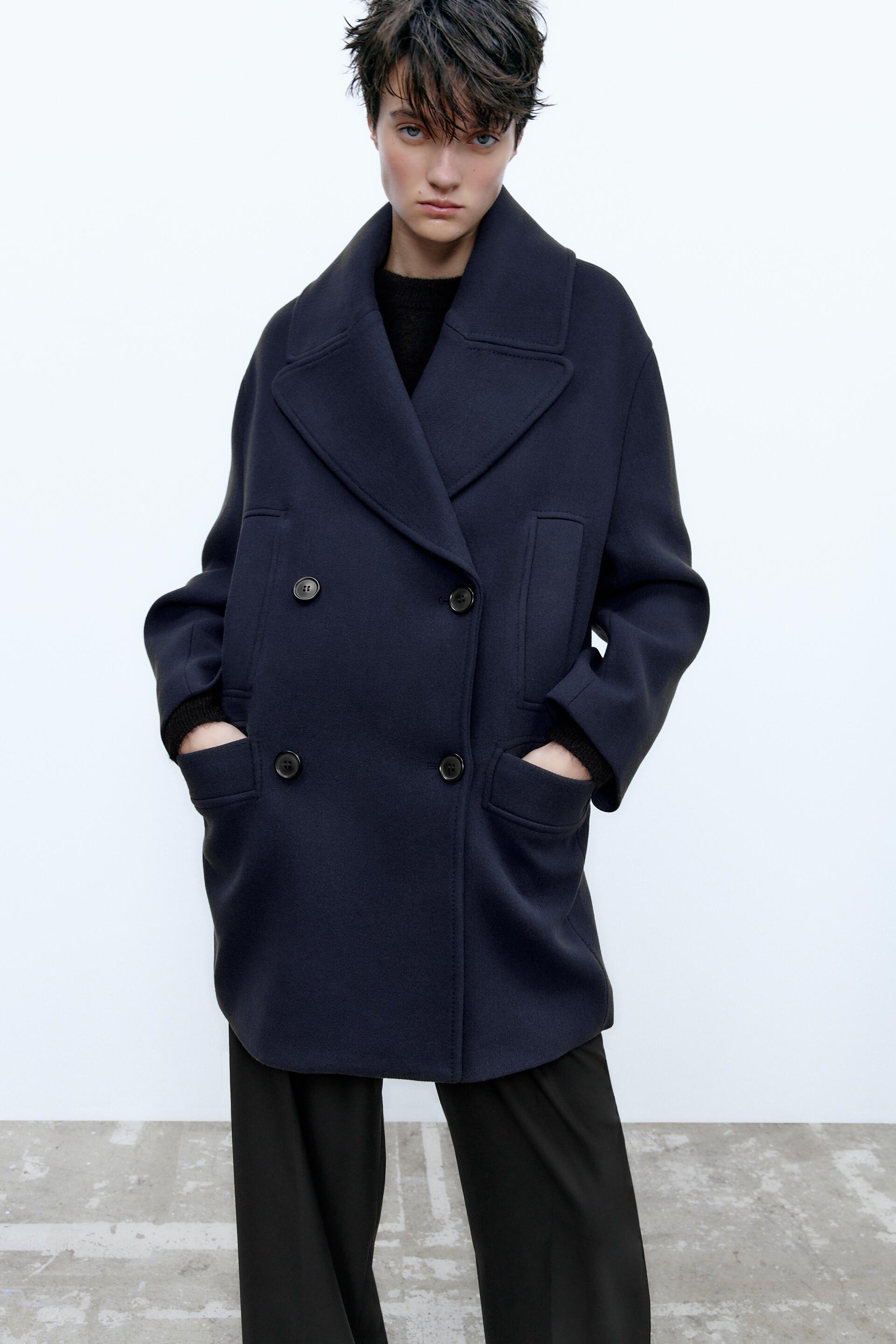 

Пальто женское ZARA 08548730 синее S (доставка из-за рубежа), 08548730