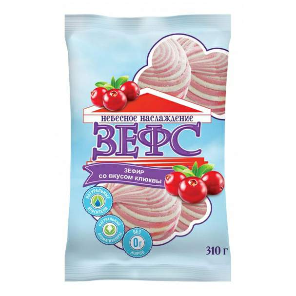 Зефир Славконд Зефс со вкусом клюквы 250 г