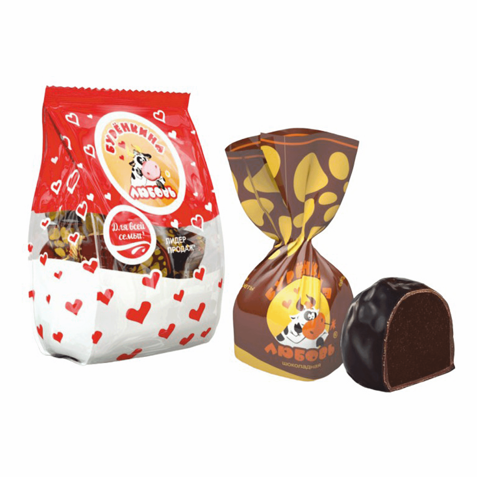Конфеты шоколадные Буренкина любовь