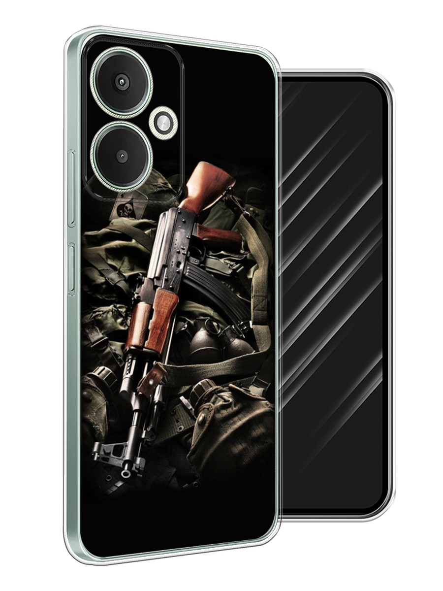 

Чехол Awog на Xiaomi Redmi 13C 5G/Redmi 13R 5G, Poco M6 5G "Автомат", Черный;коричневый;серый, 321350-1