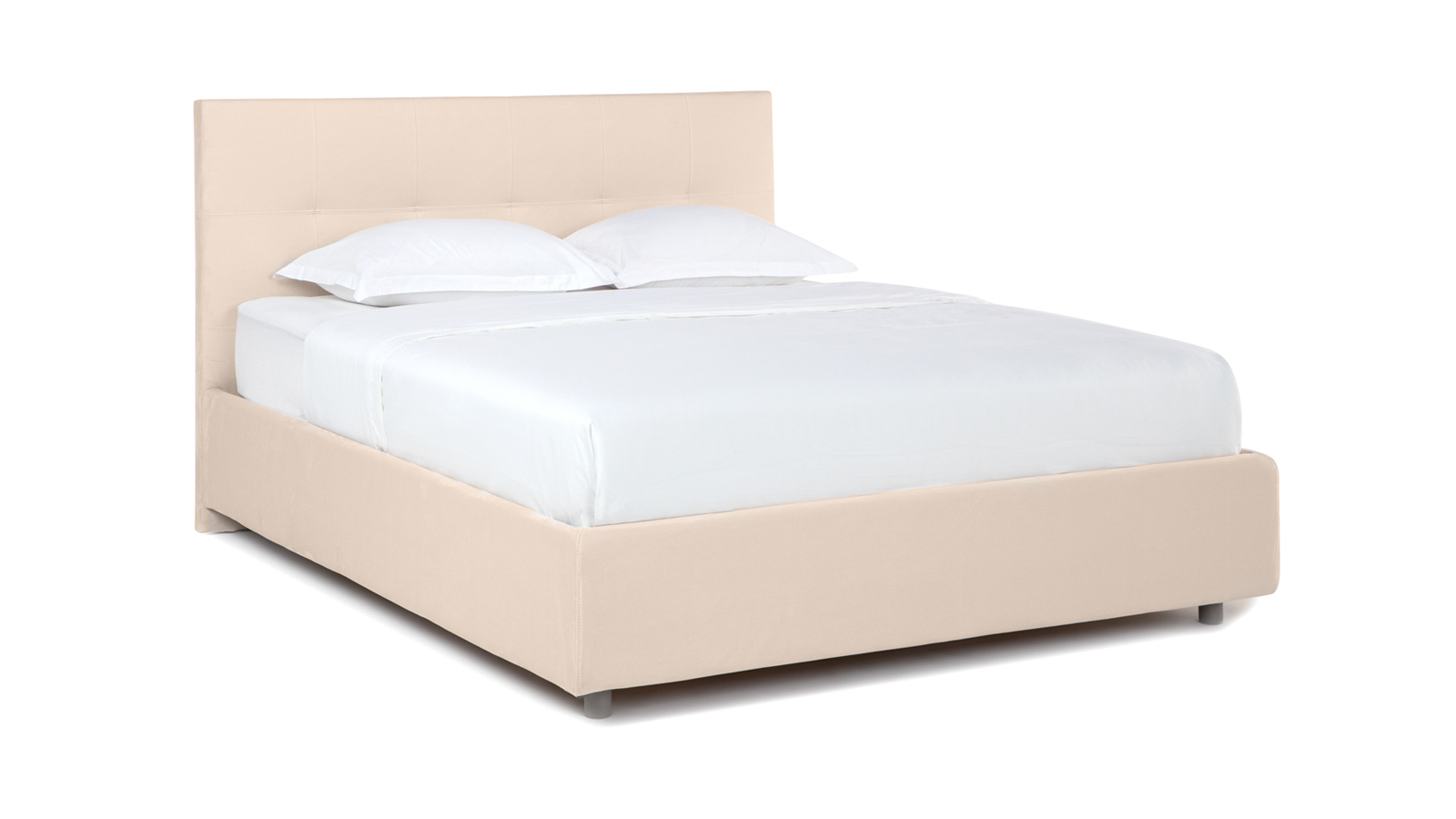 

Двуспальная кровать Askona Greta + основание с ламелями 160*200 тк. Sky Velvet 21, Бежевый, Greta