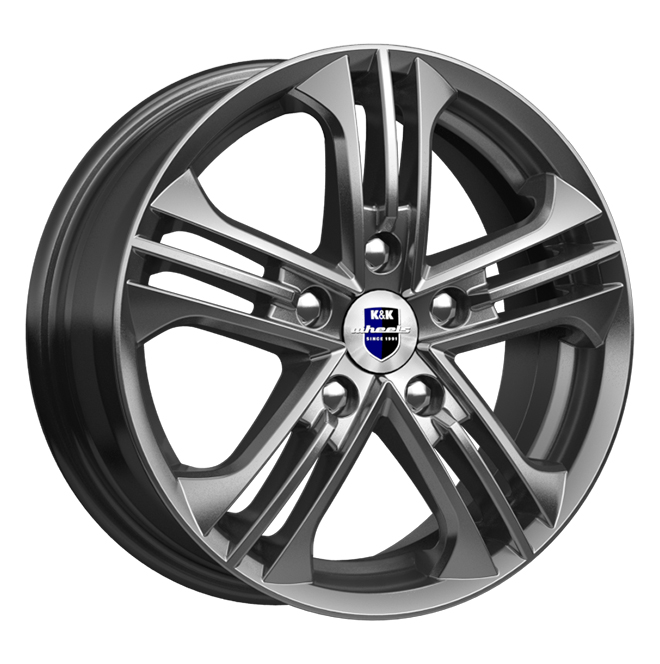 фото Диски r16 5x100 6,5j et35 d67,1 k&k trinity (кс666) алмаз черный