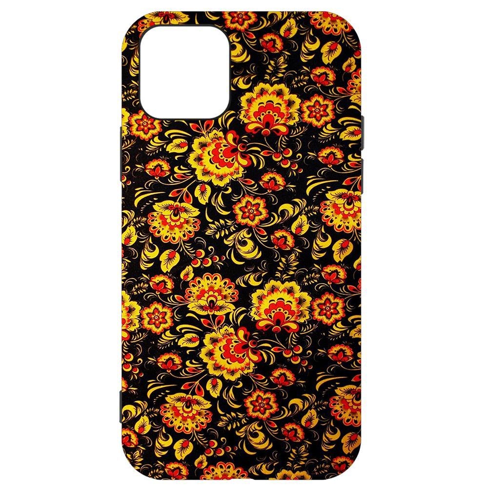 

Чехол-накладка Krutoff Soft Case Хохлома для iPhone 11 Pro, Черный