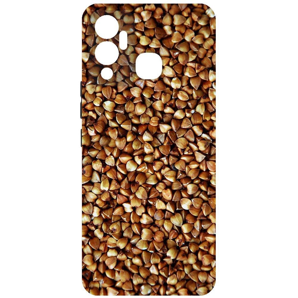 

Чехол-накладка Krutoff Soft Case Гречка для Infinix Hot 12 Play, Черный