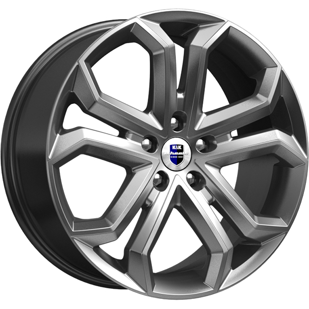 

Диски R19 5x114,3 8,5J ET35 66,1 K&K Пандора (КС466) дарк платинум, Графит