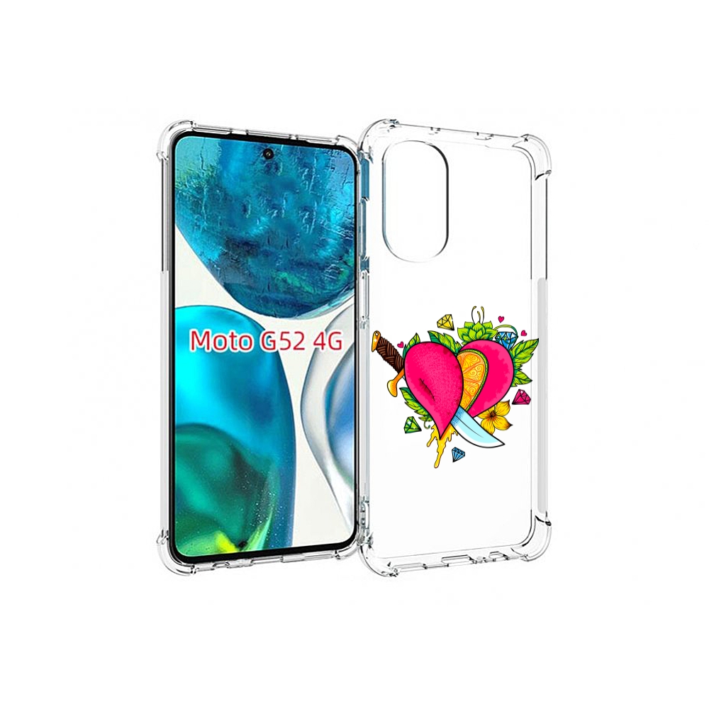 

Чехол MyPads Фруктовое сердце для Motorola Moto G82 / Moto G52, Прозрачный, Tocco
