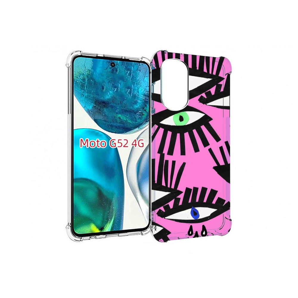 

Чехол MyPads глазки абстракция для Motorola Moto G82 / Moto G52, Прозрачный, Tocco