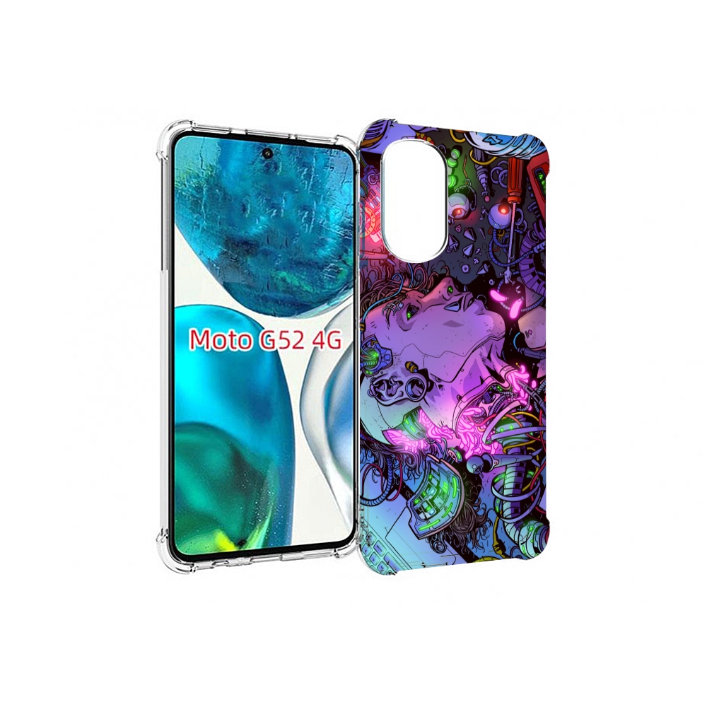 

Чехол MyPads голова робота мультик для Motorola Moto G82 / Moto G52, Прозрачный, Tocco