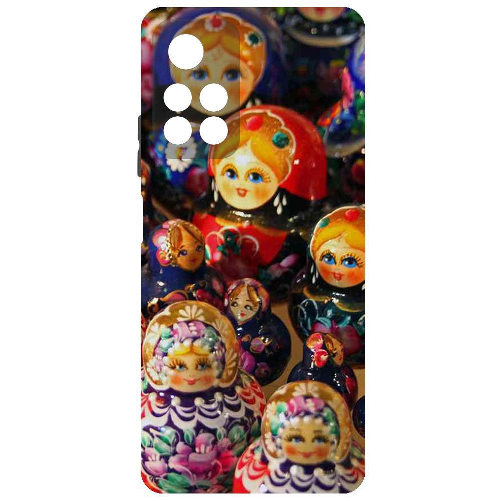 

Чехол-накладка Krutoff Soft Case Матрешка для Poco M4 Pro 5G, Черный