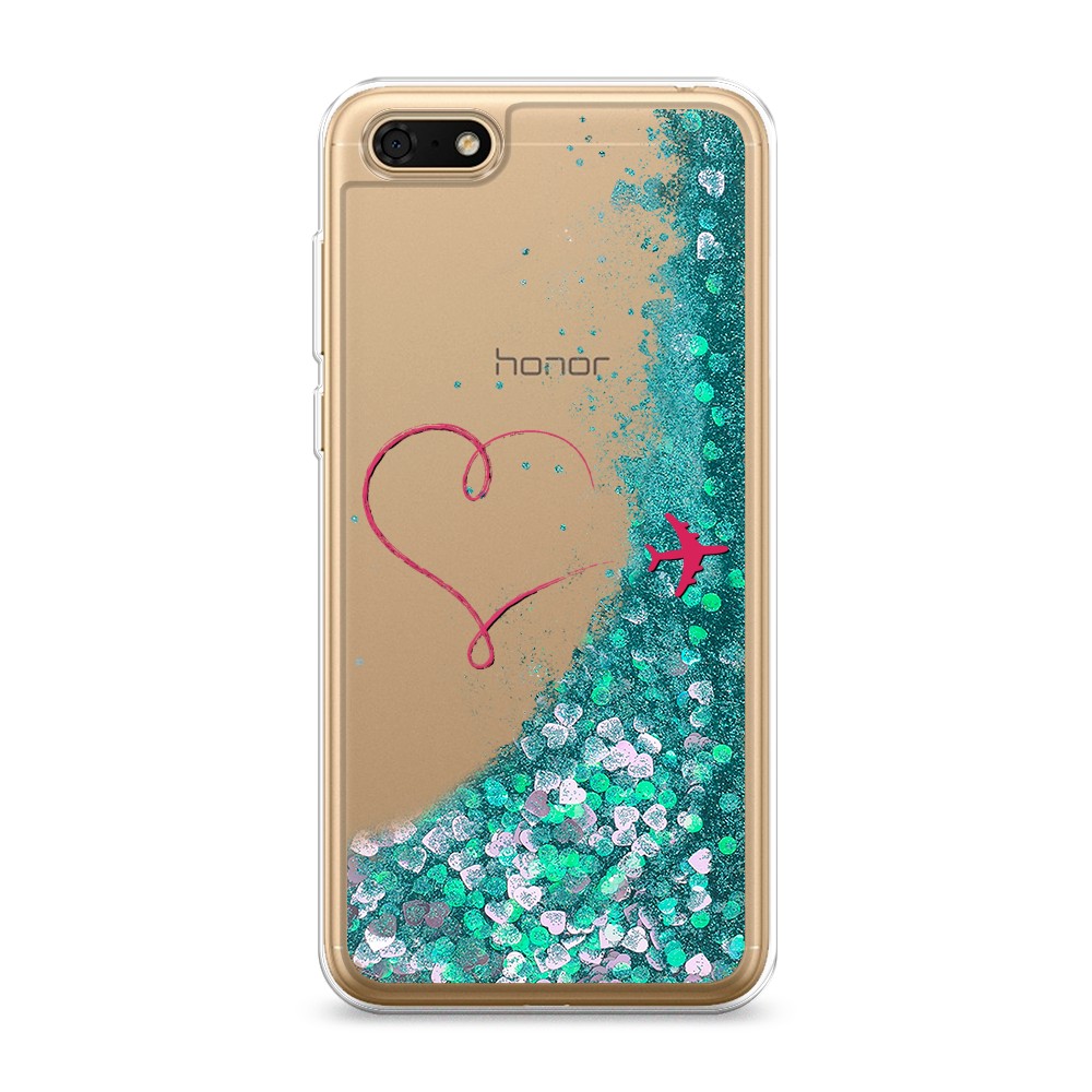 

Чехол Awog на Honor 7A/Y5 Prime 2018/Y5 2018 "Сердце и самолет", Разноцветный, 66395-1