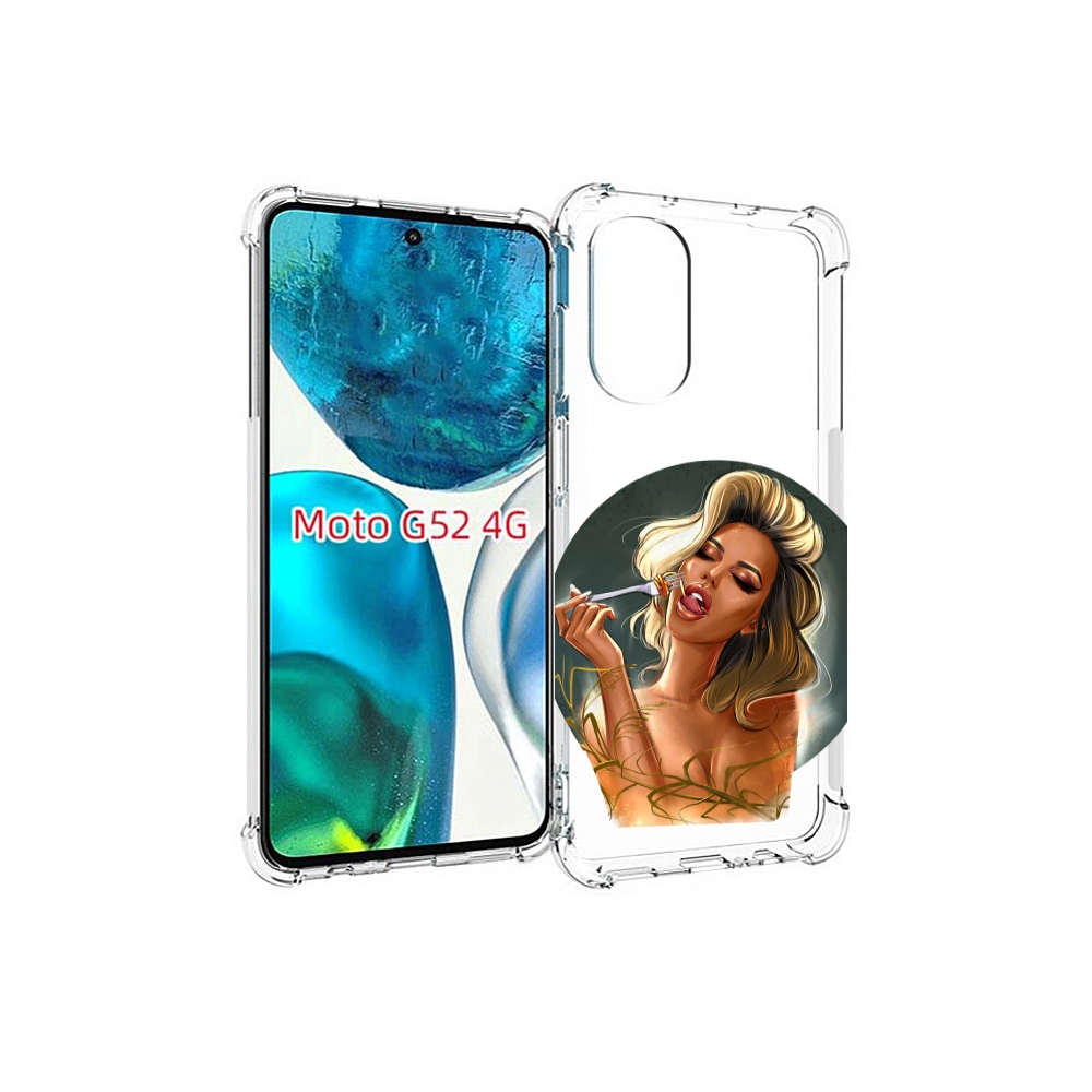 

Чехол MyPads голодная-девушка-модель женский для Motorola Moto G82 / Moto G52, Прозрачный, Tocco