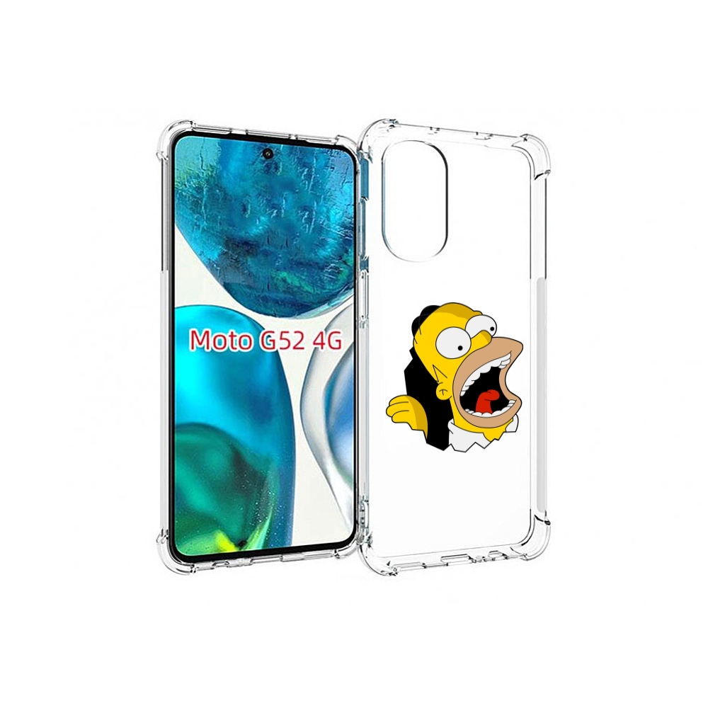 

Чехол MyPads гомер-голодный для Motorola Moto G82 / Moto G52, Прозрачный, Tocco