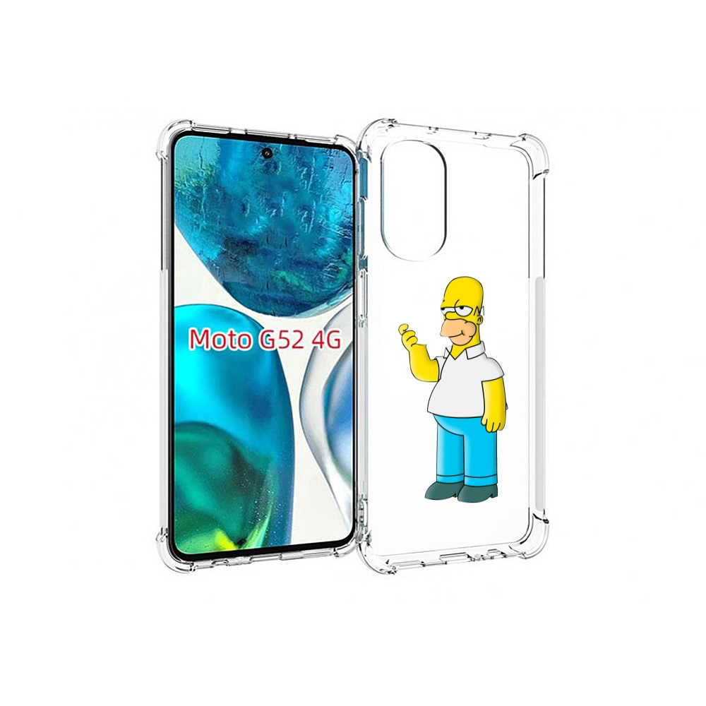 

Чехол MyPads гомер-симпсон для Motorola Moto G82 / Moto G52, Прозрачный, Tocco