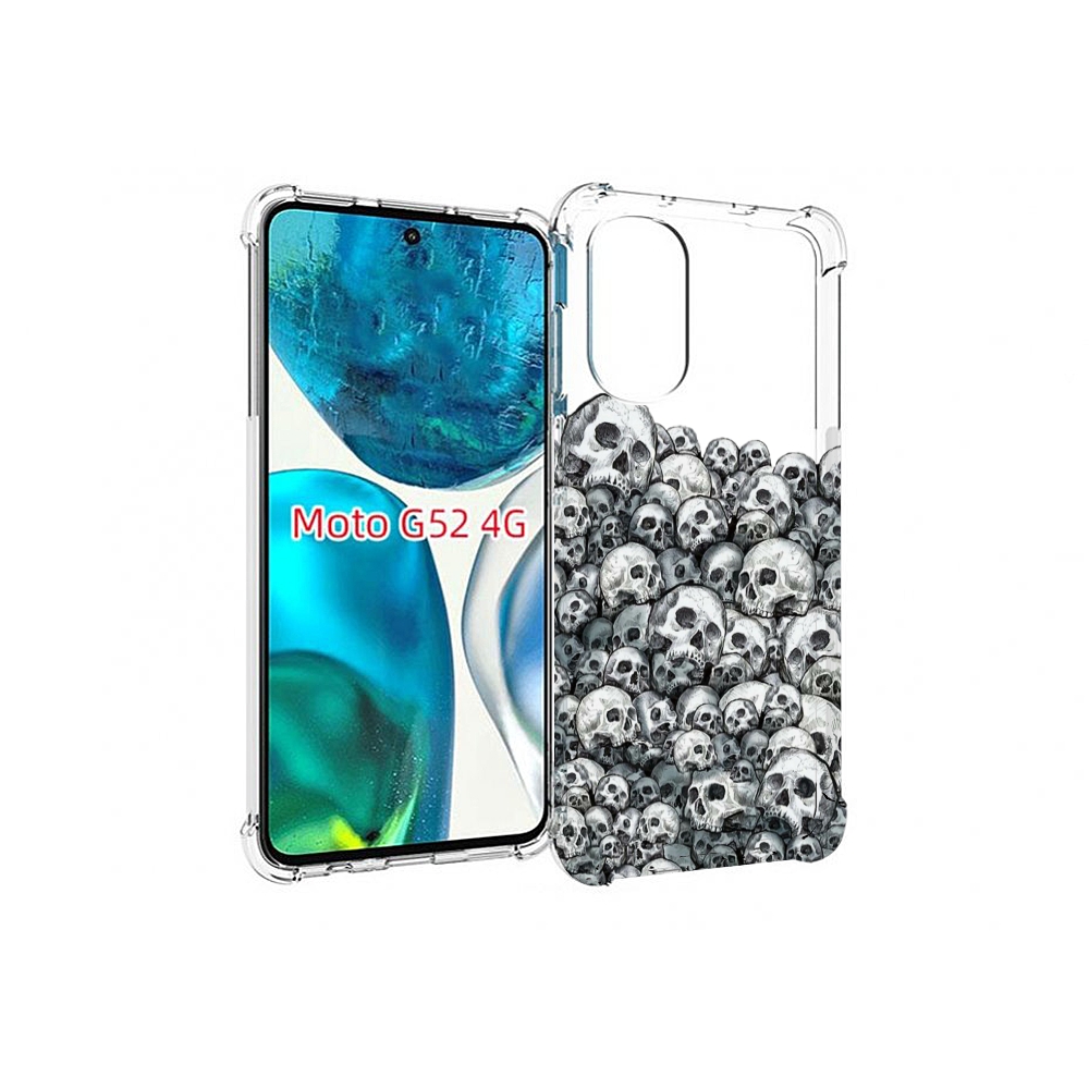 

Чехол MyPads гора из черепов для Motorola Moto G82 / Moto G52, Прозрачный, Tocco