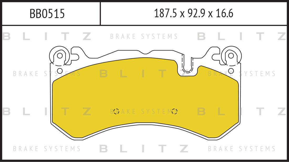 Тормозные колодки BLITZ передние BB0515 100057040756