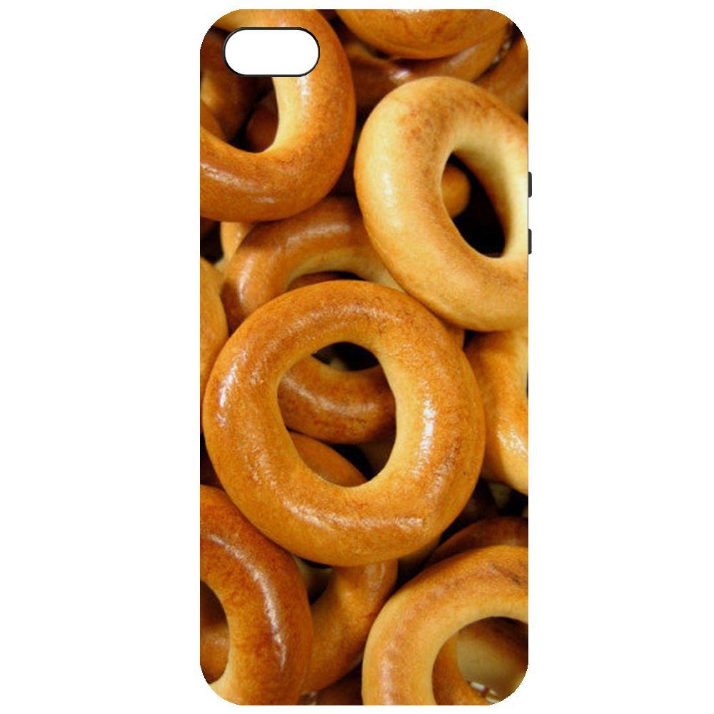 

Чехол-накладка Krutoff Soft Case Сушки для iPhone 5/5s, Черный
